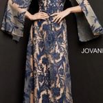 Jovani ππ Embroidered Lace Cape Sleeve Formal Gown Dress Emerald 12 NWT 00752 Photo 1