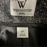 Worthington  Tweed Corset Laced Front Flounce Lace Back Pencil Skirt 4 Petite Photo 9