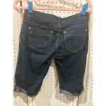 Banana Republic Classic Dark Wash Denim Capri Shorts Size 4 Cuffed Bermuda Photo 7