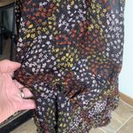 Joie  Floral Silk Long Sleeve Black Dress Size Small Photo 10