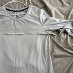 Title Nine Grace Shirt Womens XL Blue Heather Long Sleeve Ruched Gorpcore Hiking Photo 9