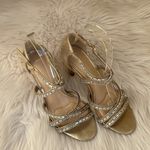 Kelly & Katie REEKIE gold sparkly strappy heels Photo 3