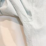 Vintage Linen Cotton Pull On Elastic Waist Pants Pockets Vtg Light Blue Medium Photo 3