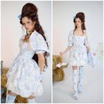 💕SELKIE💕 The Bed & Breakfast Kiera Dress ~ Blue Floral Print XXL Photo 3