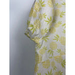 J.Crew White Pineapple Novelty Print Linen Cotton Short Sleeve Top Size XXS Photo 2