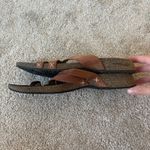 Teva  Conchita Brown Sandals Mini Wedge Cork Paisley Flip Flop Strappy Summer Photo 8