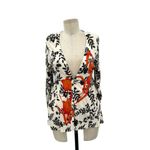 Anthropologie Sparrow Plum Blossom Cardigan Sweater Floral Cream Brown Small Photo 0