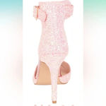 Cambridge Select Women's Pointed D'Orsay Ankle Strap Iridescent Glitter Pumps Pink Size 8 Photo 3