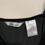 Delicates Black Velvet Cami Tank Red Floral Lace Accent  Medium Whimsigoth Sexy Photo 3