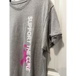 Womens Grey Support The Cure Pink Ribbon Breast Cancer Awareness T Shirt L Gray Size undefined Photo 1