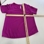 Skies Are Blue Anthropologie  Shirt Womens XS Pink‎ Short Sleeve Top Blouse Photo 4