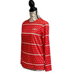 Magellan outdoors  Women’s Christmas Long Sleeve Fishing Shirt Small Red Photo 2