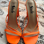 SheIn Bright Orange Strappy Heels Photo 0