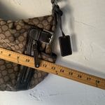 Nine West Vintage Y2k Monogram Hobo Bag Brown Canvas Leather Trim Shoulder Bag Photo 6