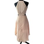 YA Los Angeles Elegant Cream Halter Dress Photo 1