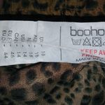 Boohoo 14 Shirt Dress Long Sleeved Tan Leopard Print Plus Photo 8