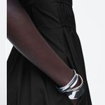 COS gathered open back midi dress black sz 12 Photo 2