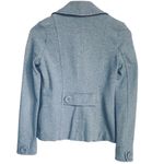 Iris basic  blazer women's small double breasted cropped stretch gray pockets Photo 1