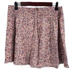 Xhilaration Exhilaration Size XS Pink Micro-Floral Button Front Mini Skirt Photo 1