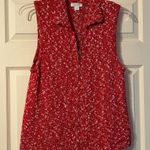 Christopher & Banks Vintage Retro Red & White Sweater Vest Small Photo 0