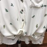 belle du jour 🌵Trendy cactus button down tie bottom shirt NWT S Photo 9