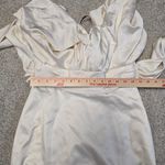 House Of CB AISHA IVORY SATIN STRAPLESS DRESS Sz L NWT Sweetheart Neckline Photo 6