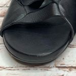 Dana Davis Italian Leather Crisscross Wedge Heels Casual Sandals [size 9.5 B] Black Photo 5