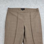Talbots Womens Trousers 12 Brown Plaid Straight Leg Stretch Office Dress Attire Photo 3
