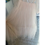 Nude Blush Tulle Corset Maxi Dress Sheer Wedding Prom Gala Coquette Romantic 2 Pink Size XS Photo 13