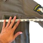 Bobi Los Angeles Womens Button Front Shirt Military XS Green Long Sleeve Cotton Photo 7