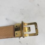 Vintage Mens Belt 36/90 Black Genuine Leather Ostrich Gold Box Frame Buckle Photo 3