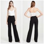 Black Halo Saxon Women's Contrast V- Neck Jumpsuit Size 0 Photo 1