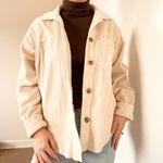 Aeropostale Cream Corduroy Button Down Jacket Photo 2