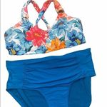 Time & Tru tropical high waisted bikini swimsuit Photo 0