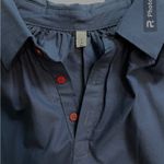 Miss Look 💐 navy peasant blouse with red buttons Photo 3
