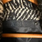 L.A.M.B. Gwen Stefani Black Ombre Stripe Wool Blend Wrap Coat Size 6 Photo 10