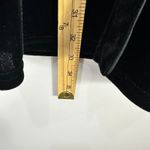 Rabbit Cardigan Women 12 Black Velvet Longline Button Front 90s Whimsigoth Vtg Photo 3