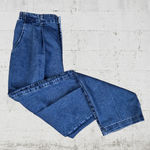 1990s Vintage Lee Medium Wash Straight Leg High Rise Classic Mom Jean Size 14P Blue Photo 5