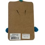 Shiraleah Zola Blue pom pom hoop Earrings Photo 1