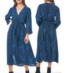 Khush Adhara Cheetah Print Deep V Neckline Front Tie Blouse Top Midi Dress L Size L Photo 8