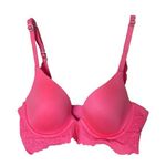 Aerie Real Sunnie Full Coverage Crochet Lace Detail Padded Hook Back Bra 32B Photo 0