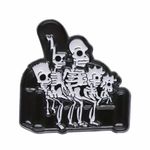 Skull Style Anime Character Metal Enamel Skull Pin‎ Halloween Clothing Lapel Black Photo 0
