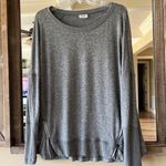 The Comfy  Long Sleeve Gray Top Crewneck Long Shirt Womens Medium Photo 0