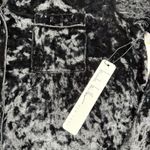 Nicole Miller  Women's Medium Black Velvet Top Shirt Button Front Pocket MSRP $58 Photo 3