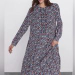 ZARA Floral Print Midi Dress XL Forest Goblincore Dark Cottagecore Primitive Photo 1