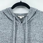 Jane and Delancey Jane and Delancey Gray Ribbed Knit Long Sleeve Hoodie Sweater Dress Medium Photo 2