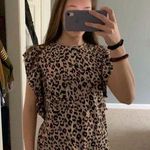 Cheetah Print Ruffled Sleeve Shirt Multi Photo 0