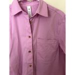Lululemon Relaxed-Fit Cotton-Blend Poplin Button-Down Shirt Vitapink - large fit Photo 5
