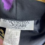 Vintage Kensington Square Abstract 80's Button Single Breasted Blazer Size XL Black Photo 4