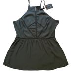 NWT, Trouve Cut Out Spaghetti Strap Drop Waist Tunic Top Size L Photo 6